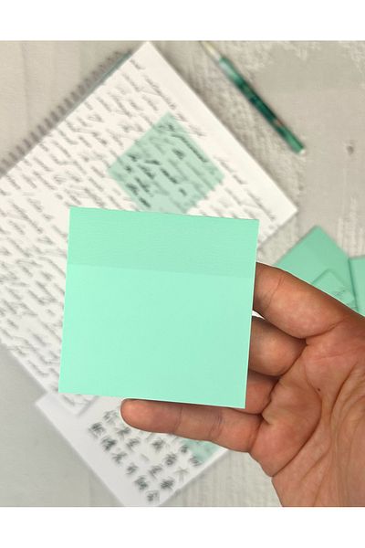 ZeCo Collection Soft Turquoise Transparent Post-It / Transparent Sticky Note / Sticky Note / Sticker / Bullet Journal