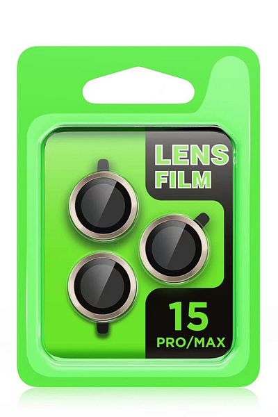 cepmoda "15 PRO" متوافق مع iPhone HD "KAMERA LENS PROTECTOR" زجاج مقسى ثلاثي الأبعاد - أزرق داكن