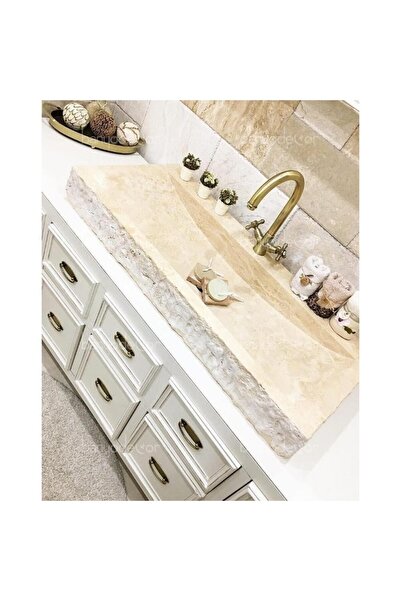 banyodecor Traverten Yay Patlatma Mermer Lavabo