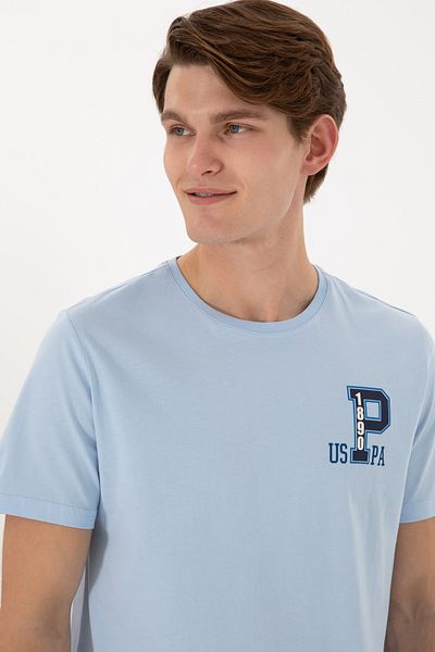 U.S. Polo Assn. Men's Regular Fit Crew Neck Light Blue T-Shirt 50306897-Vr003