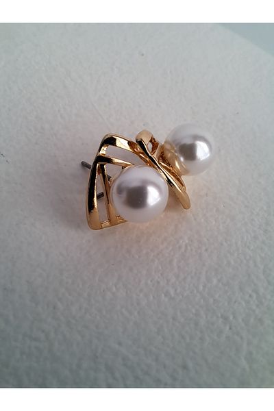 BHR AKSESUAR Gold Pearl Earrings