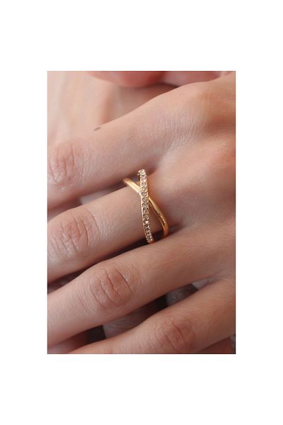 Marsilyan Gold Color Zircon Stone Women's Ring - TJ-BYK2507