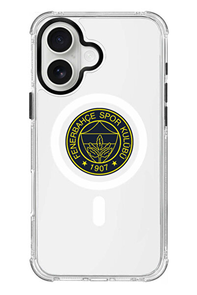 Fenerbahçe iPhone 16 Uyumlu Fenerbahçe Sarı Mono Arma MagSafe Lisanslı Telefo...