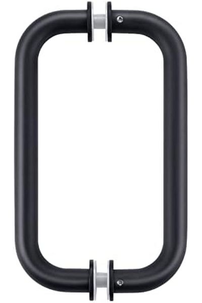 Generic Ranbo C-Shaped 8" Back-to-Back Frameless Glass Shower Door Push Pull Handle, Fits 6-12mm (1/4"-1/2")