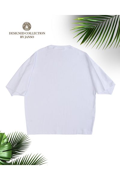 JANSO GROUP Women Short Sleeve Star Printed Tshirt Large Size Oversize Cotton Fabric