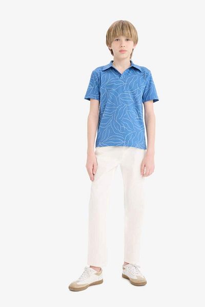 DeFacto Tricou polo cu mânecă scurtă cu model Apaş pentru băiat de sezon nou