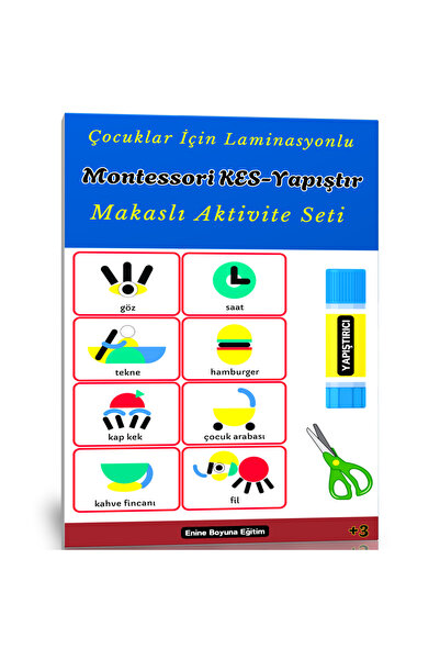 Enine Boyuna Eğitim 3-9 Years Montessori Cut-And-Piece Educational Set (with ...