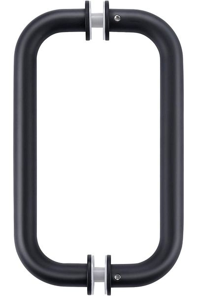 Generic Ranbo C-Shaped 8" Back-to-Back Frameless Glass Shower Door Push Pull Handle, Fits 6-12mm (1/4"-1/2")
