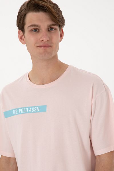 U.S. Polo Assn. Men's Comfort Fit Crew Neck Light Pink T-Shirt 50306904 -Vr078