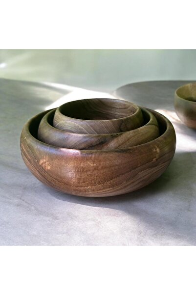 zagorwood Σετ με 3 μπολ καρυδιάς