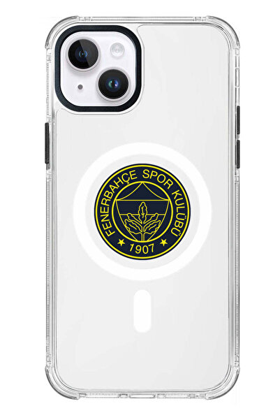 Fenerbahçe iPhone 13 Uyumlu Fenerbahçe Sarı Mono Arma MagSafe Lisanslı Telefo...