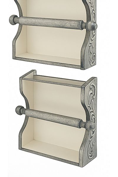 Blooms Akademi Vintage Patterned Wooden Paper Napkin Holder