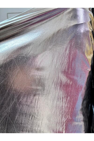 BÜKE TEKSTİL Likralı Parlak Lame Kumaş Varak Kumaş 150*100 Cm