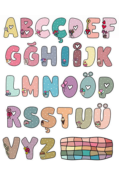 BK Design Harf Sticker Telefon Laptop Notebook Tablet Defter Matara Stiker Et...