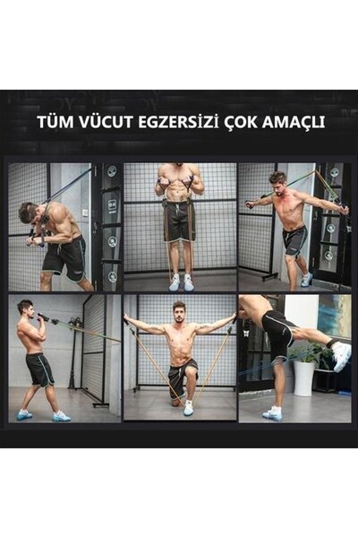 CT STONES Ct-Stones ®   11 Piece Latex Exercise Band Pull Rope Exercise Set