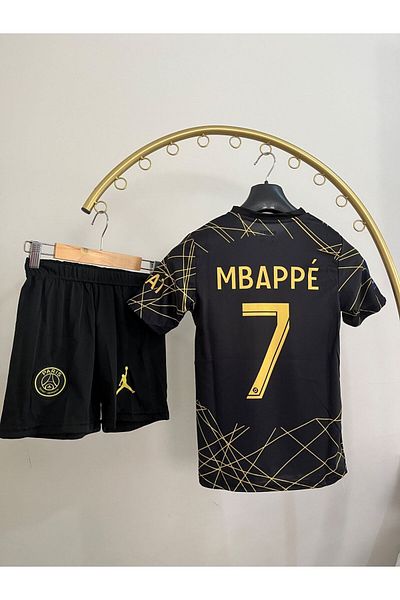 sinmm *Psg' Škylli̇ãñ *Mb-Ap-Pě Black-Gold Color Kids Jersey Wristband Socks Gift Snm009