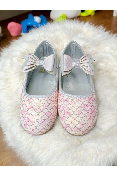 pediashoes Girl's Mermaid Patterned Orthopedic Sole Soft Stylish Ballerinas
