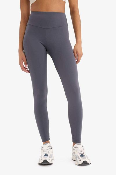 DeFacto Fit High Waist Waist Hugging Flexible Basic Plain Athlete Leggings B4147Ax25Sp