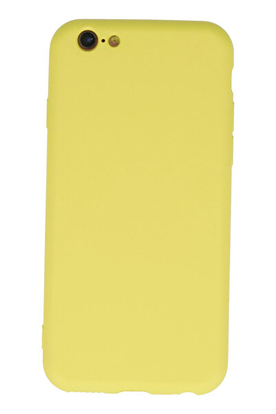 NewFace حافظة آيفون 6 بلس من السيليكون المخملي الداخلي نانو - أصفر SPTGL