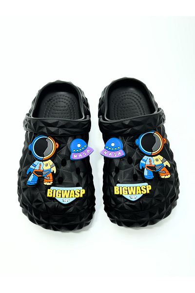 ZSHOES Papuci/Sandale pentru copii unisex cu model piramidal cu talpă anti-alunecare