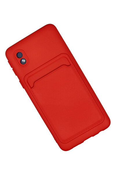 NewFace Samsung Galaxy A01 Core Case Kelvin Silicone with Business Card - Red 1494411709
