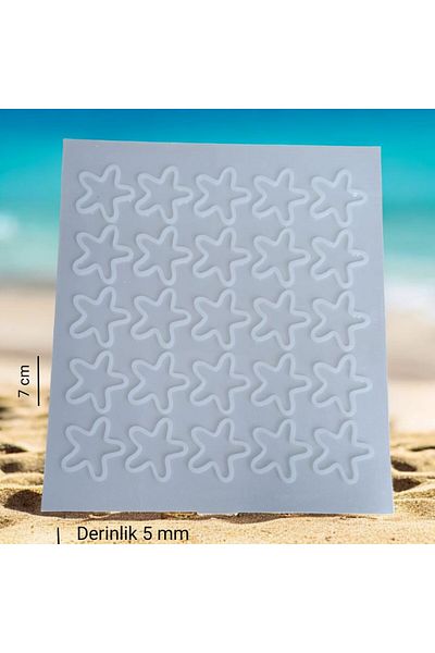 Hobizubi Starfish Model - Magnet Epoxy Concrete Silicone Mold (Pack of 25)