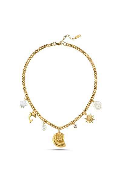 CHARMLUCKY Steel Charm Necklace