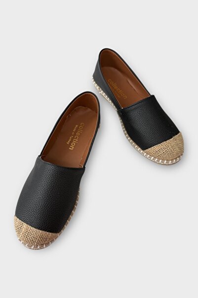 Liger Women's Espadrille Ballerina Shoes Black