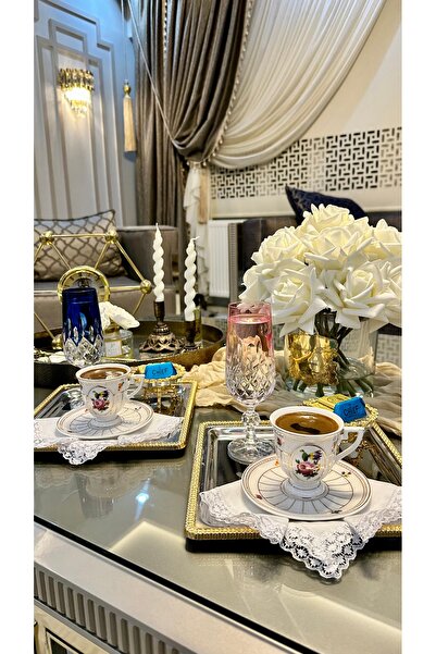 Bohemia Kristal Renkli Kahve Yanı Su Bardağı