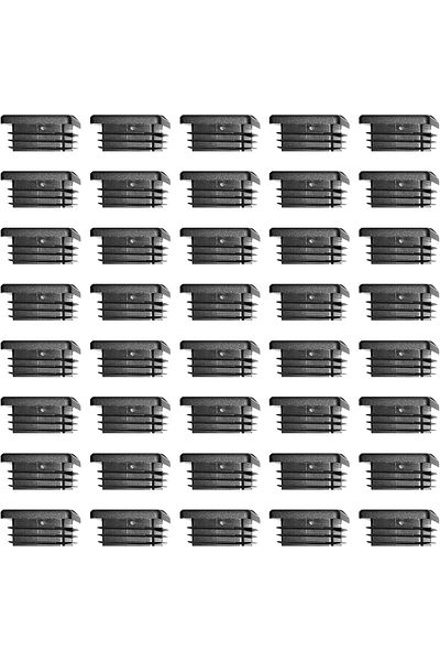 Generic Vokenforu 20mm x 20mm Black Plastic Plugs, Black Square Tube Covers, Inner End Caps for Chairs Desks