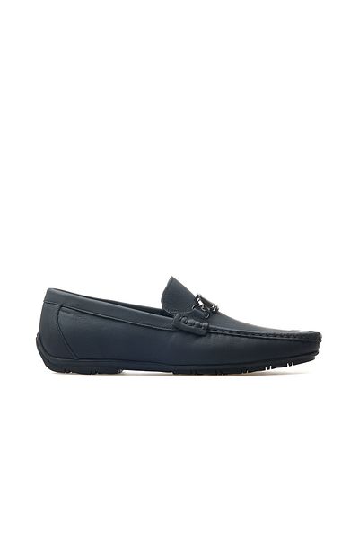 YAŞAR KAŞLI Men's Genuine Leather Buckle Detailed Casual Shoes 25Y 21147 m Black