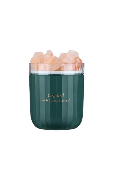 OEM Umidificator AromaCrystal, cu ultrasunete, portabil, cu cristale de sare, difuzor de aromă, 400 ml, verde