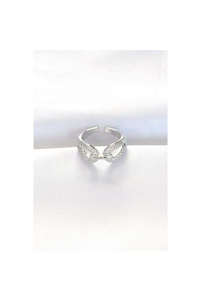 Marsilyan Zircon Stone Silver Color Adjustable Ring - Tj-Byk3108