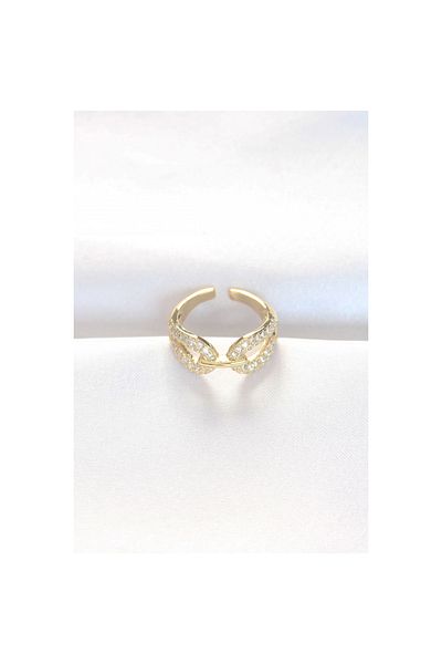 Marsilyan Zircon Stone Gold Color Adjustable Ring - Tj-Byk3109