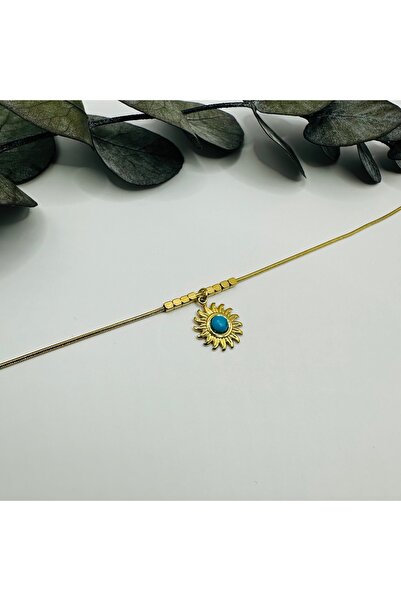316L Çelik Gold Charmlı Halhal