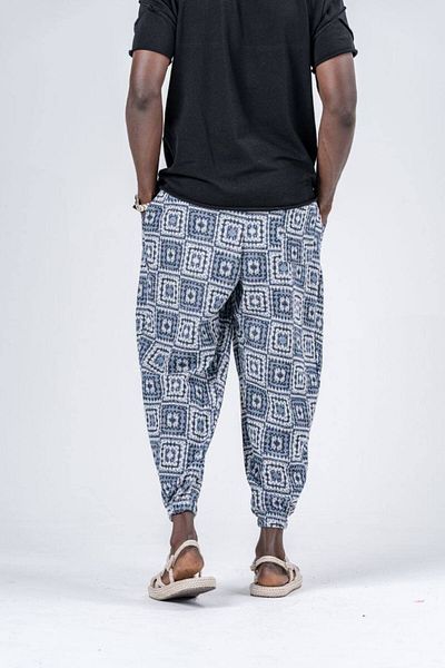 SUPERBLUE Men's Patterned Summer Blue Jogger Baggy Trousers
