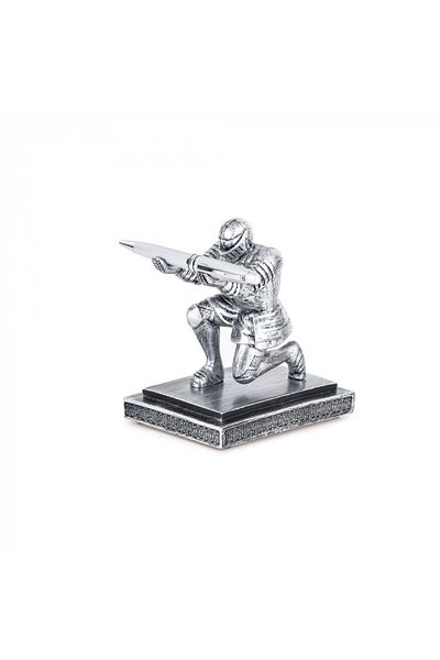 OEM Pen Holder, Medieval Knight, Steel and resin, L150 X W100 X H150 mm, Grey