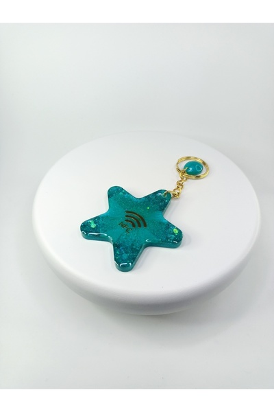 NEXOAKSESUAR NFC Özellikli Epoksi Anahtarlık & Güvenlik Çocuk, Yetişkin, Evcil Hayvan Uyumlu, Kişiye Özel