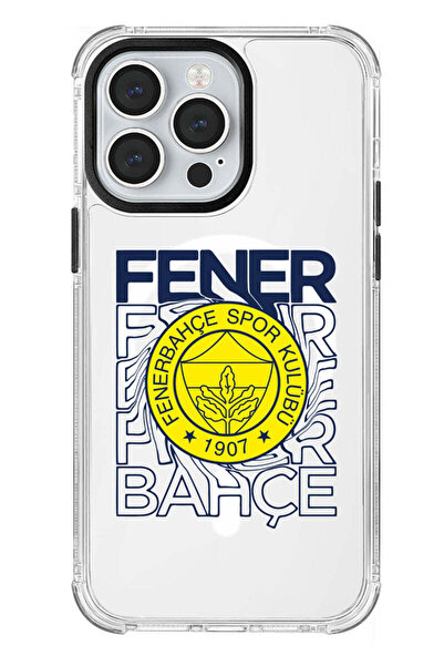 Fenerbahçe iPhone 13 Pro Uyumlu Fenerbahçe Dalgalı Arma MagSafe Lisanslı Tele...