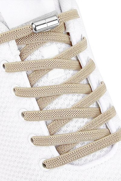 hapshoe Adjustable 1 Pair Beige Screw Capsule End 6 mm Rubber Practical Laces