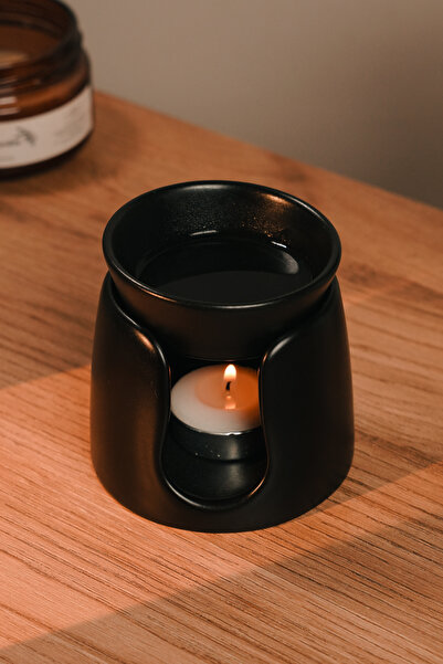 Love Bundles Siyah Özel Tasarım Seramik El Yapımı Buhurdanlık | Mumluk | Deko...