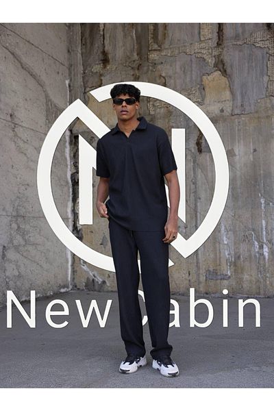 NewCabin New Season Half Placket Ottoman Fabric Produced Summer Suit with Wick Detail