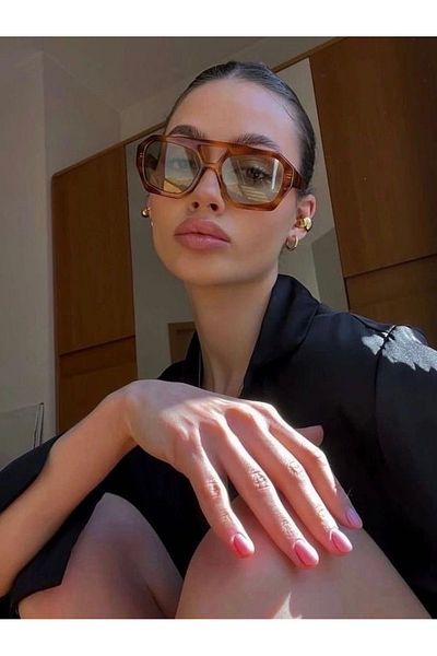 LOOKUP NEW 54 Ekartman Bone Square Rectangle Viral Women Unisex Men Uv400 Protection Sunglasses