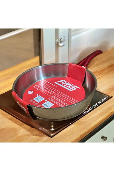 FMS Induction Multi-Purpose Steel Red Pan 28 cm