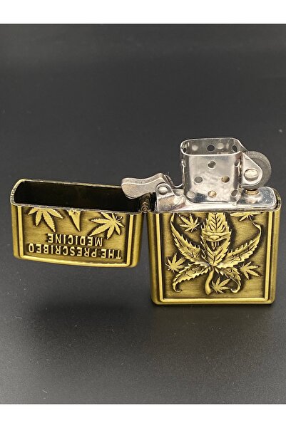 Ersoy Özel Seri Altın Sarısı Metalik Kabartmalı Benzinli Çakmak