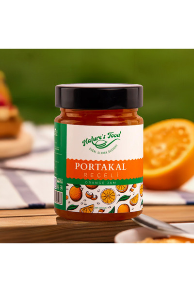 NATURES FOOD Portakal Reçeli PREMİUM SERİES 400gr Cam Şişe %65 Portakal Doğal...