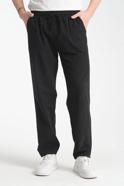 Klothy Kety Men's Comfortable Linen Look Trousers