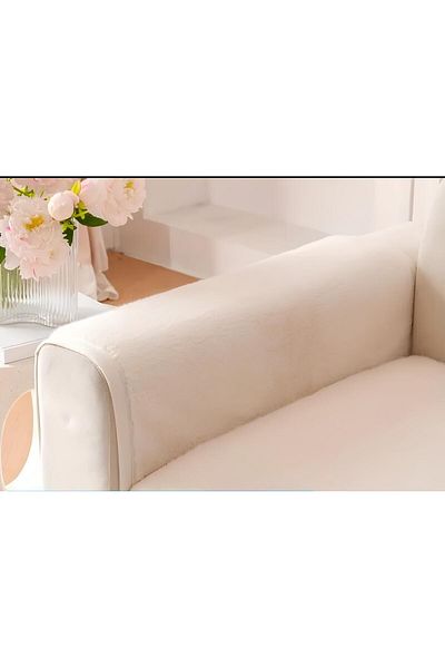 MER HOME Rabbit Rabbit Plush Armrest (1Pc) 70X 70cm Size (Ecru)