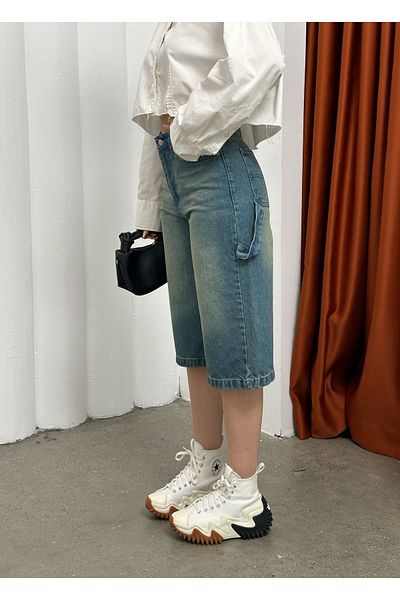 Gofeel Harajuku Street Palaska Detailed Bermuda Shorts