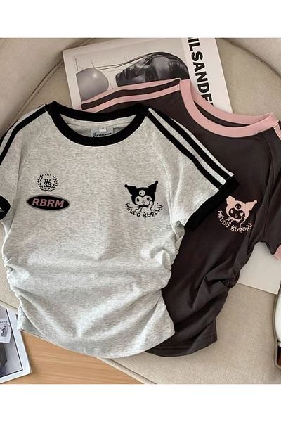 Gofeel Harajuku Street Sanrio Kuromi Printed Crop